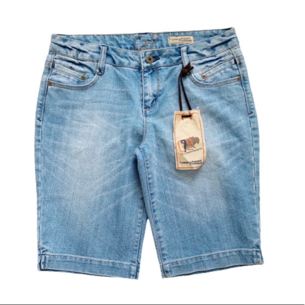 Vintage Chip & Pepper Shorts Light Wash Denim Y2K Bermuda Jean Size 7 Junior NEW